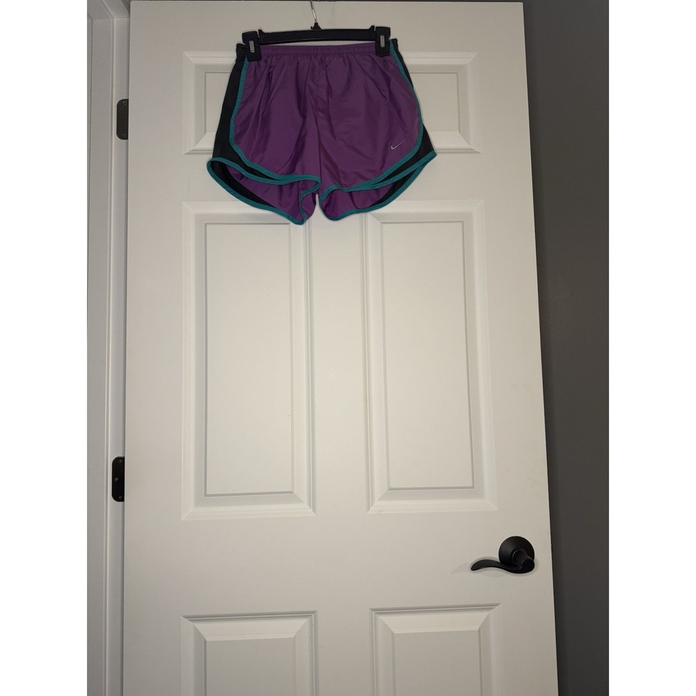 Nike Dri Fit Shorts W Liner Small Purple W Teal And Gray